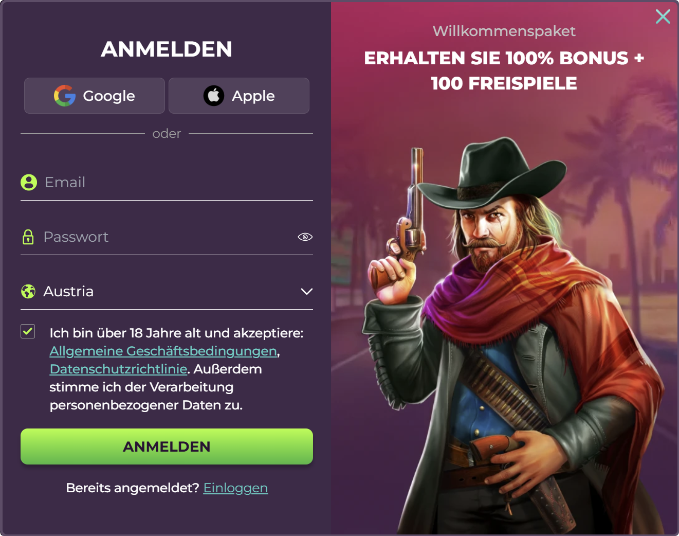 Înregistrare Wizebets Casino pas cu pas România